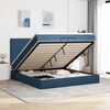 vidaXL Ottoman bed met matrassen 200x200cm stof blauw