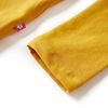 Kindershirt met lange mouwen 128 donker okerkleurig