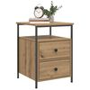 vidaXL Nachtkastjes 2 st 44x45x60cm bewerkt hout artisanaal eikenkleur