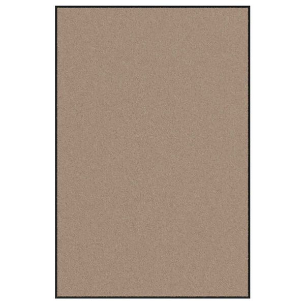 vidaXL Deurmat Beige en zwart 120 x 180 cm Polypropyleen en vinyl