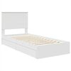 vidaXL Opslag bed met hoofdeinde met lade Wit 90 x 190 cm Bewerkt hout