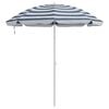 vidaXL Strandparasol Blauw en Wit 206 x 206 x 212 cm