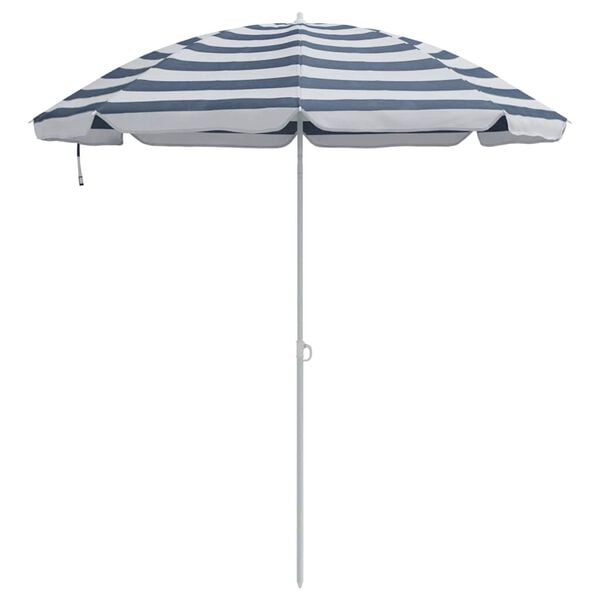 vidaXL Strandparasol Blauw en Wit 206 x 206 x 212 cm