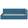 vidaXL Hoekbedframe met hoofdeinde Blauw 90 x 190 cm Fluweel