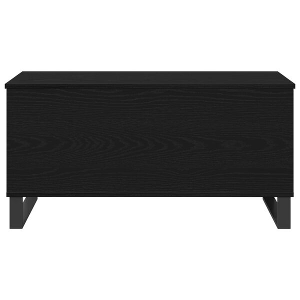 vidaXL Salontafel Zwart Eiken 90 x 44,5 x 45 cm Bewerkt hout
