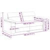 vidaXL 2-zitsbank Cappuccino 180x81x84 cm kunstleer