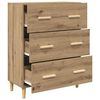 vidaXL Dressoir Artisan Eiken 69,5 x 34 x 90 cm Bewerkt hout