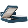 vidaXL Ottoman bed met matrassen 160x200cm fluweel donkerblauw