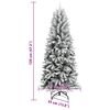 vidaXL Kunstkerstboom Wit 120 cm PVC en Plastic en Staal en PE