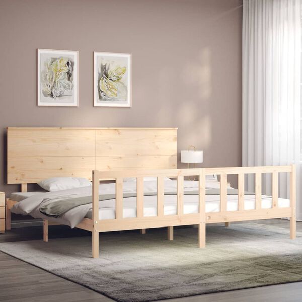 vidaXL Bedframe zonder matras massief grenenhout 200x200 cm