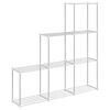 vidaXL Buisvormige plank met opslag Wit 129 x 27 x 132 cm Aluminium