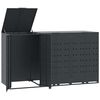 vidaXL Containerberging 3 containers 207x79x117 cm staal antraciet