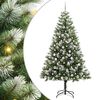 vidaXL Kunstmatige Scharnierende Kerstboom met Bedekte Sneeuw Warmwit