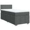 vidaXL Boxspring met matras stof donkergrijs 90x190 cm