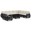 vidaXL Tuinbankenset 11 st Zwart en Cream Wit poly rattan