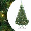 vidaXL Kunstmatig Voorverlicht Kerstboom met 300 LED Groen 240 cm PVC