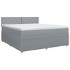 vidaXL Boxspringbed met matras Lichtgrijs 140 x 200 cm Stof