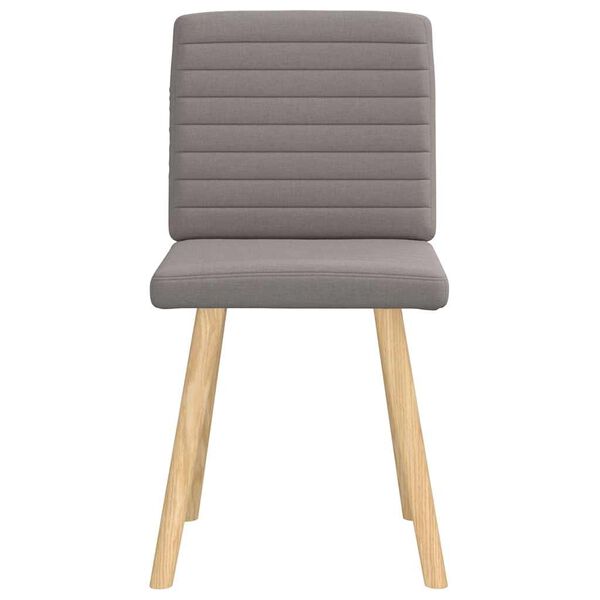 vidaXL Eetkamerstoelen draaibaar 2 st stof taupe