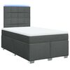 vidaXL Boxspring met matras stof donkergrijs 120x200 cm
