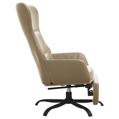 vidaXL Relaxstoel met voetensteun kunstleer cappuccinokleurig