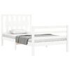 vidaXL Bedframe met hoofdbord massief hout wit