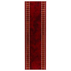 vidaXL Tapijtloper FLORNES Geweven Rood PP 7 mm