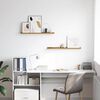 vidaXL Wandplank met plank 2 pcs Beige 80 x 9 x 3 cm Bewerkt hout