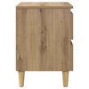 vidaXL Bedkast met lade Artisan Eiken 40 x 35 x 50 cm Bewerkt hout