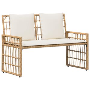 vidaXL Tuinbank 2 -Seater 116 x 55 x 82 cm Staal en Poly Rattan