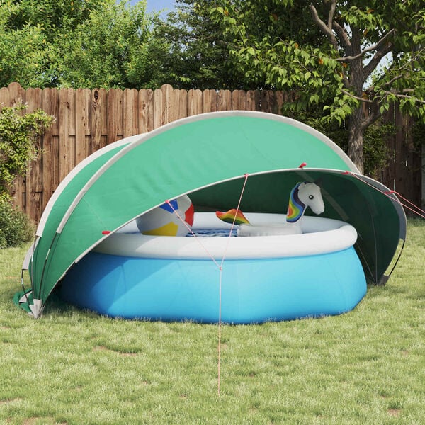 vidaXL Pooldome Blauw 336 x 322 x 160 cm 185T polyester met PU-coating