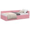 vidaXL Hoekbedframe met hoofdeinde Roze 100 cm x 200 cm Fluweel