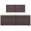 vidaXL Boxspring met matras stof donkerbruin 200x200 cm