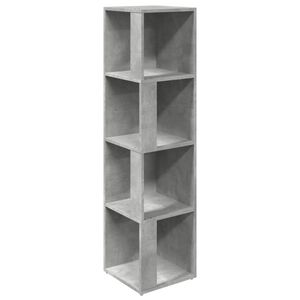 vidaXL Hoekkast 33x33x132 cm bewerkt hout betongrijs
