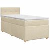 vidaXL Boxspringbed met matras Cr&egrave;mekleurig 80 x 200 cm Stof