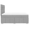 vidaXL Boxspring met matras stof lichtgrijs 140x200 cm