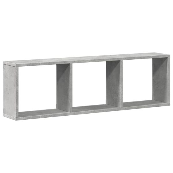 vidaXL Wandkast 100x16x30 cm bewerkt hout betongrijs