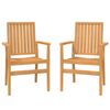 vidaXL Tuinstoelen stapelbaar 2 st 56,5x57,5x91 cm massief teakhout