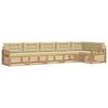 vidaXL Buiten bankenset 6 st Wit en Beige Polyester