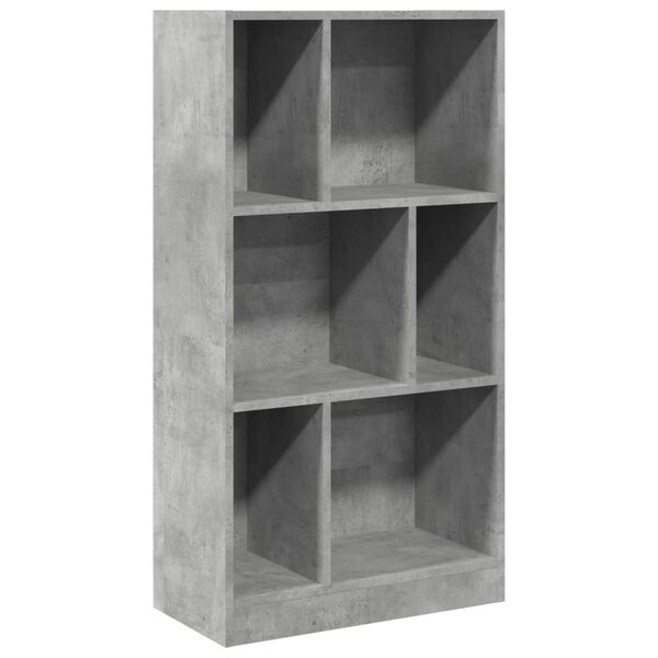 vidaXL Boekenkast 57x28,5x107,5 cm bewerkt hout betongrijs