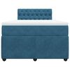 vidaXL Boxspring met matras fluweel blauw 120x190 cm