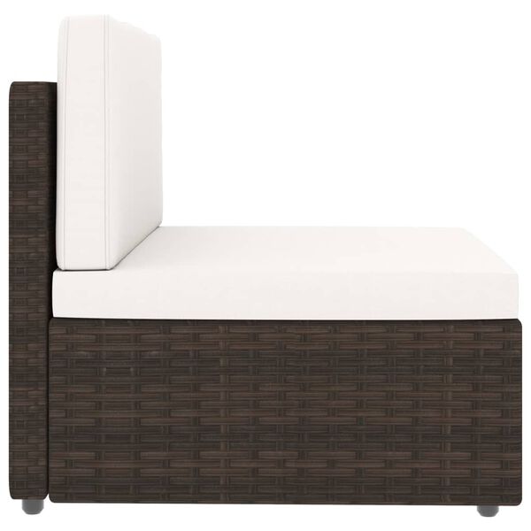vidaXL 8-delige Loungeset met kussens poly rattan bruin