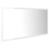 vidaXL Badkamerspiegel LED 90x8,5x37 cm acryl hoogglans wit