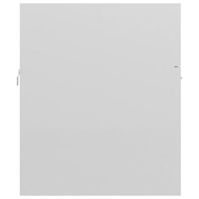 vidaXL Wastafelkast 80x38,5x46 cm spaanplaat hoogglans wit