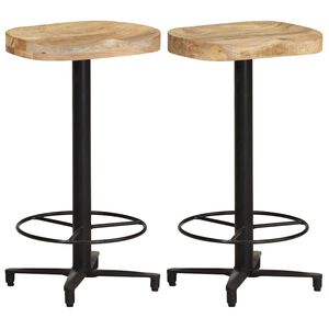vidaXL Barkrukken 2 st 66 cm massief mangohout
