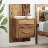 vidaXL Wandkastje 2 pcs Oud Hout 48,5 x 32,5 x 80 cm Bewerkt hout
