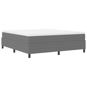 vidaXL Boxspringbed Lichtgrijs en wit. 180 x 200 cm Katoen Stof