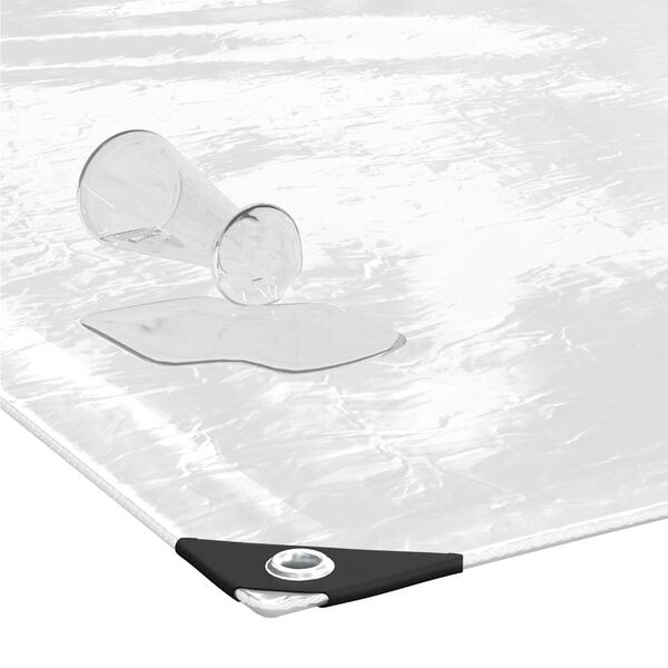 vidaXL Doorzichtig zeildoek met zeilringen 5x8 m PVC