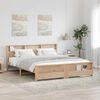 vidaXL Bedframe met hoofdeinde Bruin 180 x 200 cm Bewerkt hout