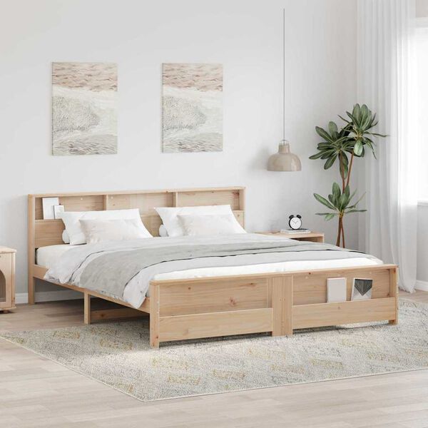 vidaXL Bedframe met hoofdeinde Bruin 180 x 200 cm Bewerkt hout