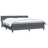vidaXL Boxspring met matrassen fluweel donkergrijs 180x210 cm